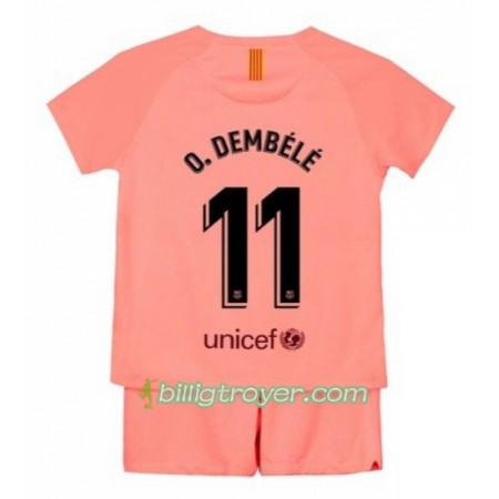 Billige Fotballdrakter FC Barcelona O.Dembele 11 Barn Tredjedraktsett 2018/19 Kortermet